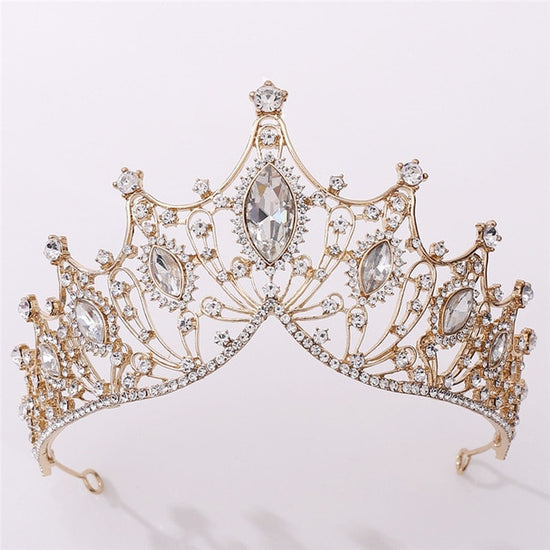 Luxury Crystal Rhinestone Bridal Crown Wedding Tiara – TulleLux Bridal  Crowns & Accessories