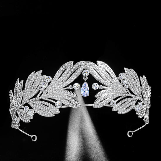 Load image into Gallery viewer, Crystal Rhinestone  Silver Tiara Bridal Wedding Crown
