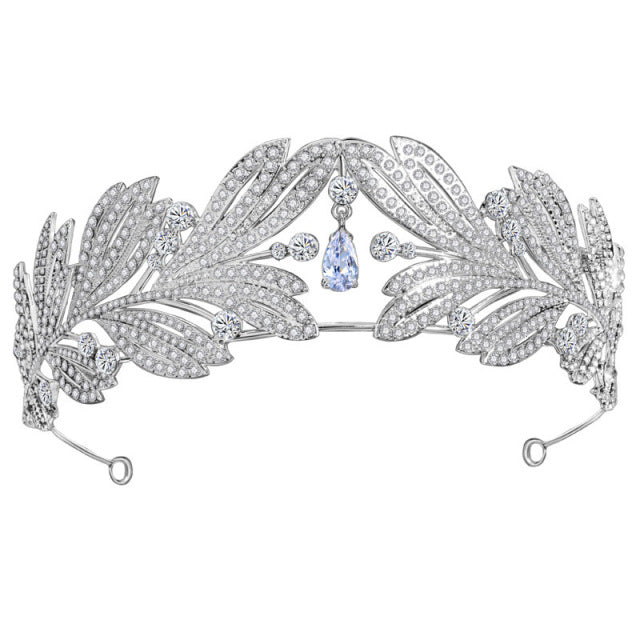 Load image into Gallery viewer, Crystal Rhinestone  Silver Tiara Bridal Wedding Crown
