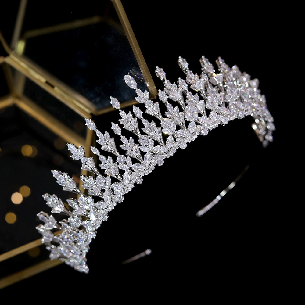 
                      
                        Cubic Zirconia Pageant/Wedding Tiara Accessory - TulleLux Bridal Crowns &  Accessories 
                      
                    