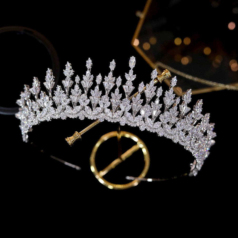 
                      
                        Cubic Zirconia Pageant/Wedding Tiara Accessory - TulleLux Bridal Crowns &  Accessories 
                      
                    