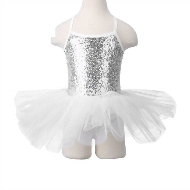 Ballerina Girls Costume Sequined Tutu Leotard Dance Wear Gymnastic Dress