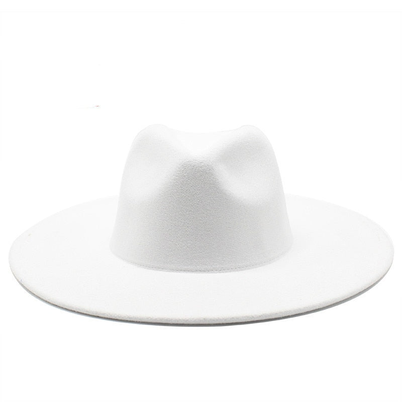 Classical Wide Brim Wool Derby Church Jazz Fedora - TulleLux Bridal Crowns &  Accessories 