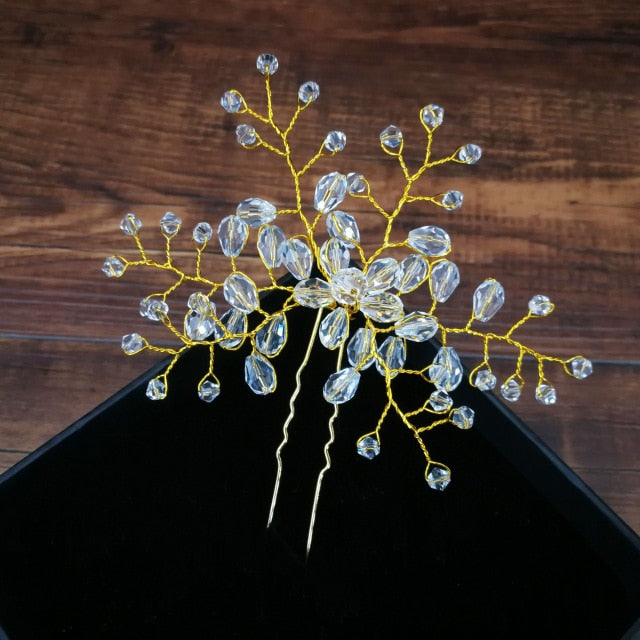 
                      
                        U-shaped Metal Hairpins Simulated Pearl Bridal Tiara Hair Accessories Multiple Combinations - TulleLux Bridal Crowns &  Accessories 
                      
                    