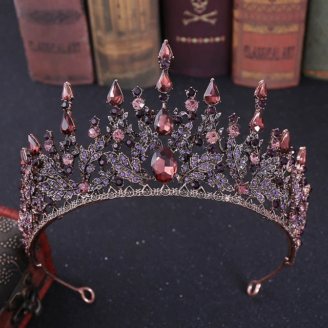 18 Styles of Vintage Baroque Crystal Tiaras Crowns  Party Hair Accessory - TulleLux Bridal Crowns &  Accessories 