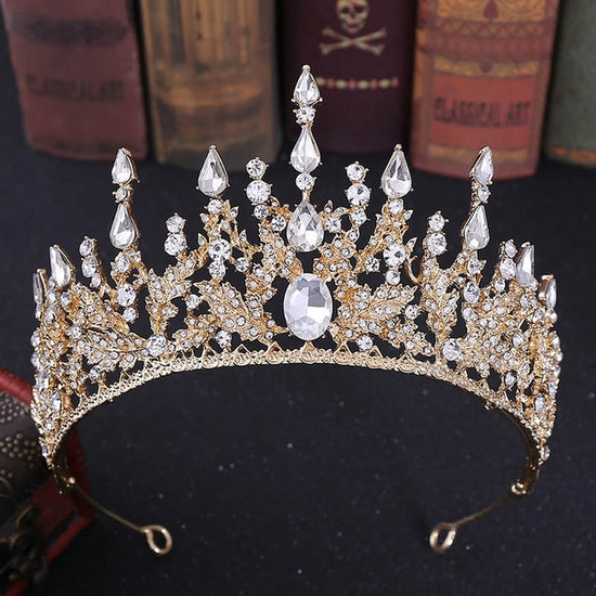 Load image into Gallery viewer, 18 Styles of Vintage Baroque Crystal Tiaras Crowns  Party Hair Accessory - TulleLux Bridal Crowns &amp;amp;  Accessories 
