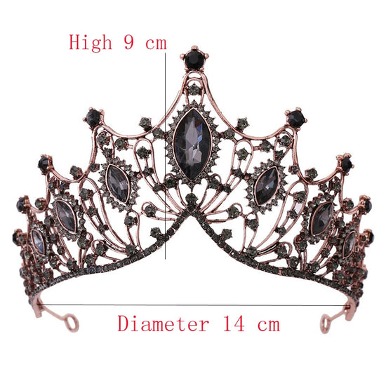 Load image into Gallery viewer, Purple Crystal Royal Princess Crown Tiara - TulleLux Bridal Crowns &amp;amp;  Accessories 
