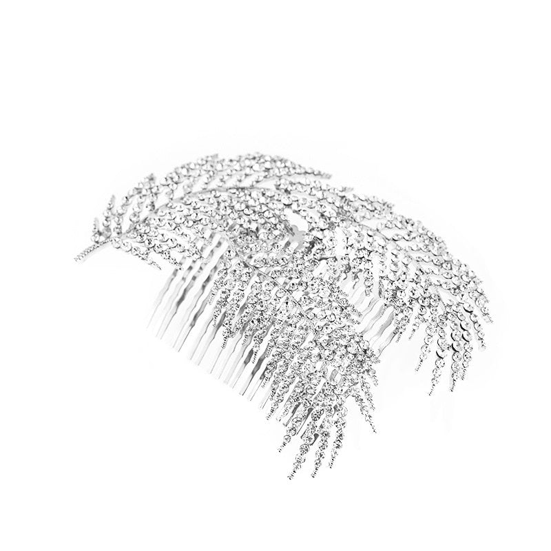 
                      
                        Red White Crystal Wedding Bride Bridal Hair Accessories Feather Hair Comb - TulleLux Bridal Crowns &  Accessories 
                      
                    