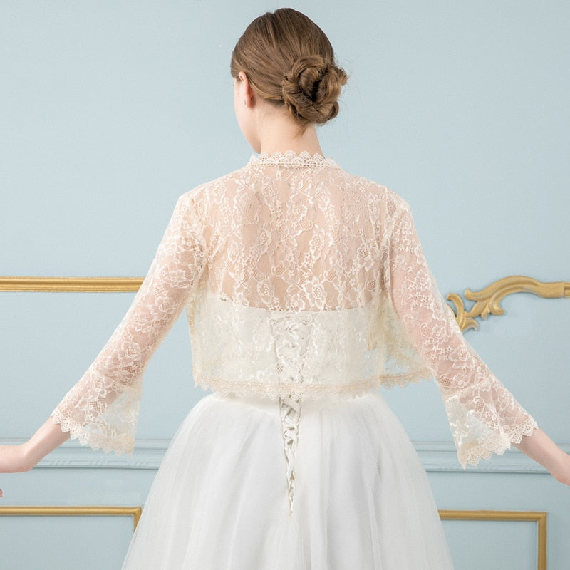 Lace Wedding  Bridal Wraps Shrugs Bolero Jacket - TulleLux Bridal Crowns &  Accessories 