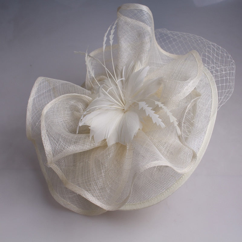 
                      
                        Feather Top Fascinator Headwear Accessories Wedding Millinery Cocktail Hat - TulleLux Bridal Crowns &  Accessories 
                      
                    