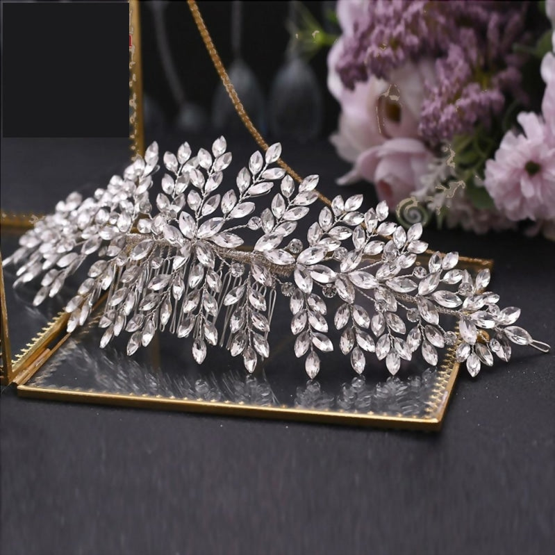 
                      
                        Rhinestone Crystal Hair Piece  Wedding Headpiece for Bride - TulleLux Bridal Crowns &  Accessories 
                      
                    