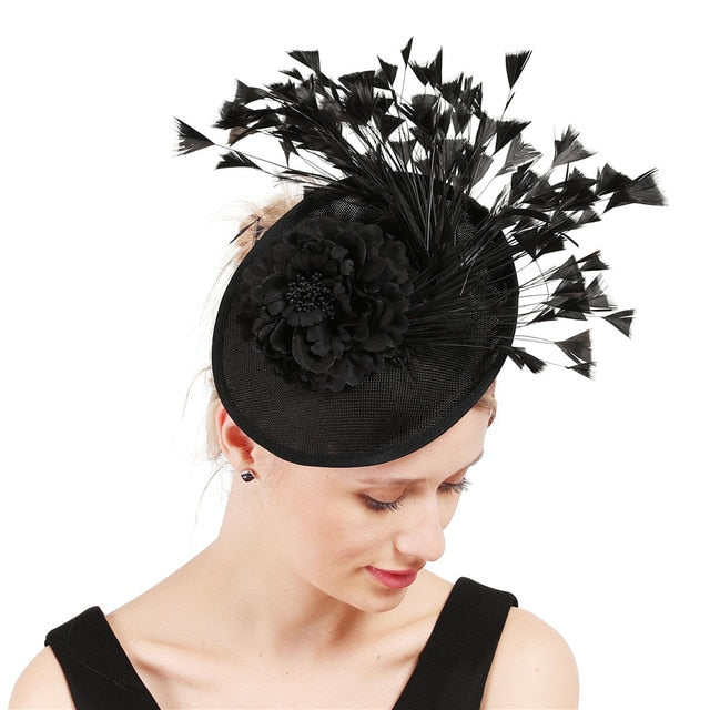 
                      
                        15 Colors Side Hat Fascinator for Church Weddings Party Events - TulleLux Bridal Crowns &  Accessories 
                      
                    