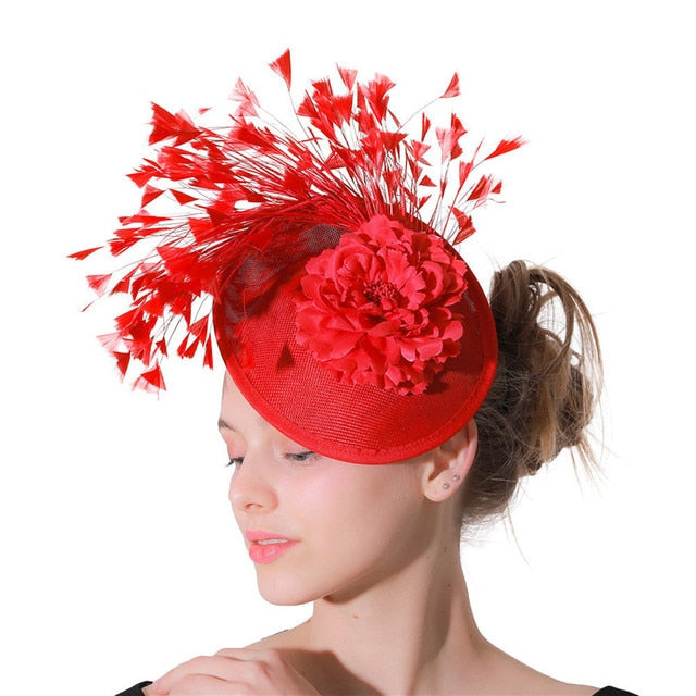 
                      
                        15 Colors Side Hat Fascinator for Church Weddings Party Events - TulleLux Bridal Crowns &  Accessories 
                      
                    