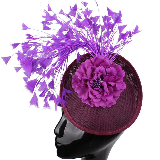 
                      
                        15 Colors Side Hat Fascinator for Church Weddings Party Events - TulleLux Bridal Crowns &  Accessories 
                      
                    