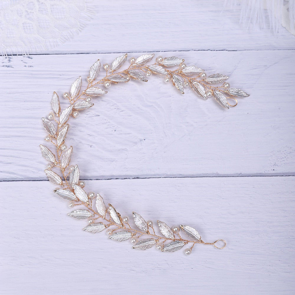 Minimalist Wedding Bridal Hair Ornament Vintage Leaves