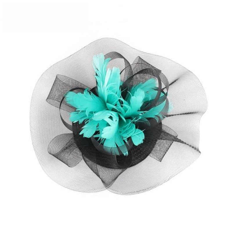
                      
                        Elegant Wedding Veil Hat Facinator Fancy Feathers Hair Accessory With Hair Clips - TulleLux Bridal Crowns &  Accessories 
                      
                    