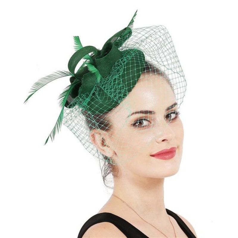 
                      
                        Multiple Colors Classic Mesh Fascinating Hair Clip Bowler Feather Hat Headband - TulleLux Bridal Crowns &  Accessories 
                      
                    