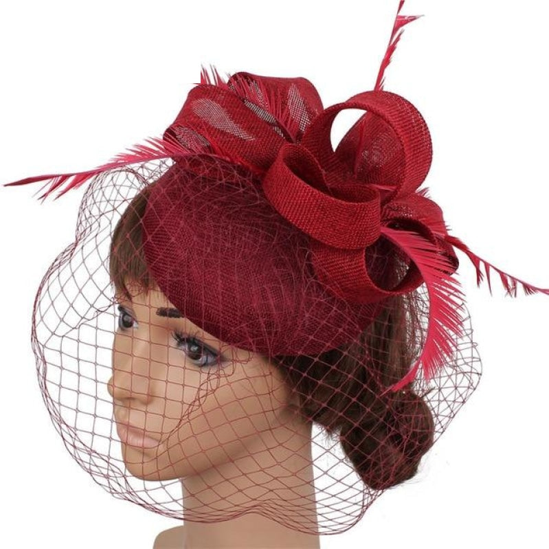 
                      
                        Multiple Colors Classic Mesh Fascinating Hair Clip Bowler Feather Hat Headband - TulleLux Bridal Crowns &  Accessories 
                      
                    