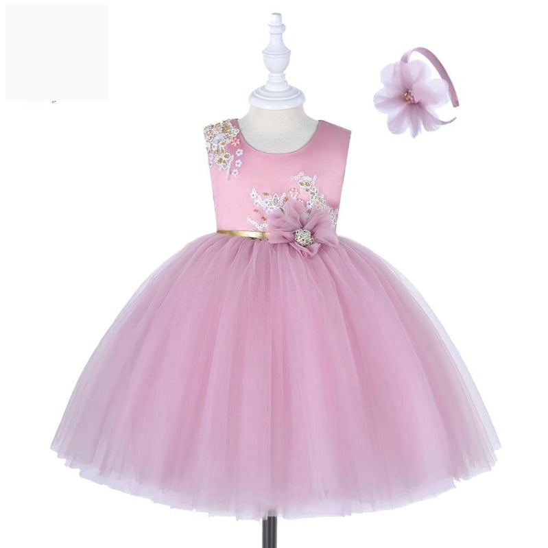 8-layer Tulle Girl's Formal Knee Length Dress for 2-5 Year Old ...