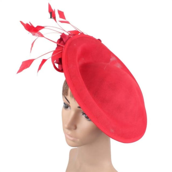 Load image into Gallery viewer, Luxurious Beige Kentucky Derby Cocktail Hat With Flower - TulleLux Bridal Crowns &amp;amp;  Accessories 
