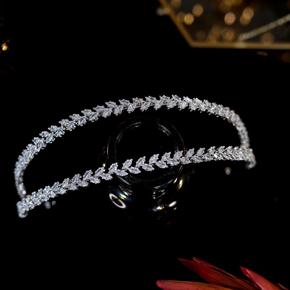 
                      
                        Cubic Zirconia Wedding Bridal Headband  Tiara - TulleLux Bridal Crowns &  Accessories 
                      
                    