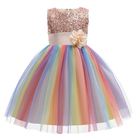 Girls Sequined Flower Princess Party Dress, Baby Girls - TulleLux Bridal Crowns &  Accessories 