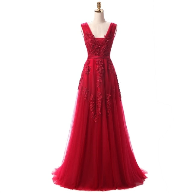 Sweet Lace V-Neck Party Dress in Many Colors
