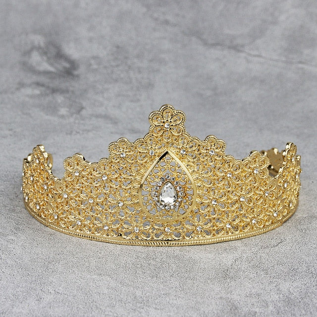 
                      
                        Sunspicems Gold Color Morocco Tiaras Women Crown Hair Jewelry Red Green Rhinestone Wedding Headpieces Bridal Gift - TulleLux Bridal Crowns &  Accessories 
                      
                    