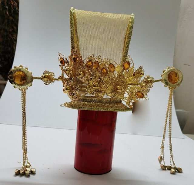 
                      
                        16 Designs Handmade Golden Empress Princess Hair Tiara Bride Wedding Headpiece - TulleLux Bridal Crowns &  Accessories 
                      
                    