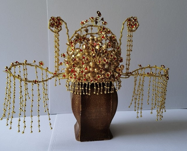 
                      
                        16 Designs Handmade Golden Empress Princess Hair Tiara Bride Wedding Headpiece - TulleLux Bridal Crowns &  Accessories 
                      
                    