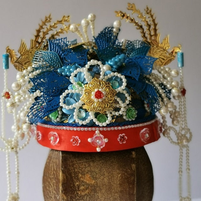 
                      
                        16 Designs Handmade Golden Empress Princess Hair Tiara Bride Wedding Headpiece - TulleLux Bridal Crowns &  Accessories 
                      
                    