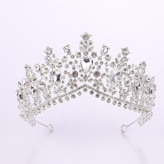Load image into Gallery viewer, Vintage Colorful Crystal Tiaras Bridal Wedding Hair Jewelry - 7 Colors - TulleLux Bridal Crowns &amp;amp;  Accessories 
