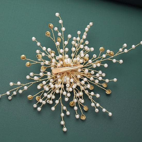 Handmade Pearl Bridal Wedding Hair Clip - TulleLux Bridal Crowns &  Accessories 