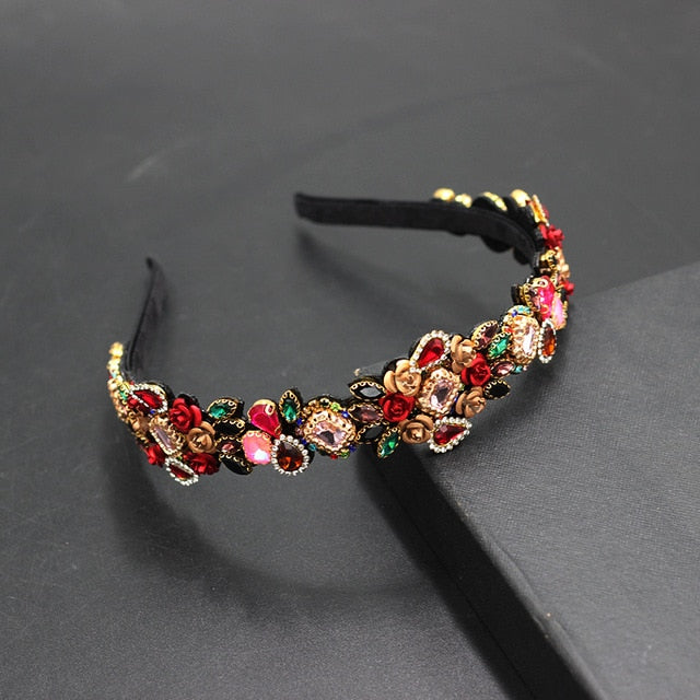 Rhinestone Flower Headband Hair Accessories - TulleLux Bridal Crowns &  Accessories 