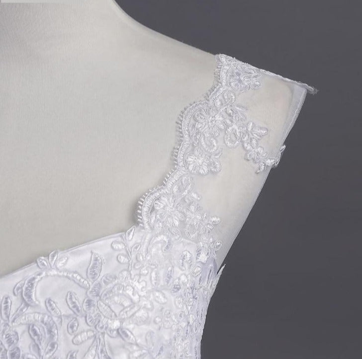Corset Lace Up Sexy A-Line Romantic Bridal Gown Dress in Plus Sizes - TulleLux Bridal Crowns &  Accessories 