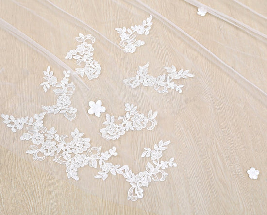 Cathedral Lace Applique Wedding Bridal Veil - TulleLux Bridal Crowns &  Accessories 
