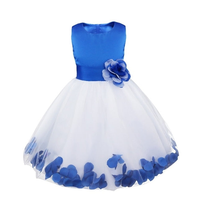 Pretty Petal Tulle Formal Wedding Pageant Birthday Party Girls Dress ...