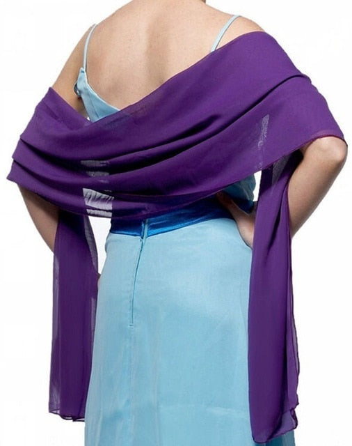 
                      
                        Chiffon Wedding Bridal Shawl Wrap Scarf Wedding Accessories - TulleLux Bridal Crowns &  Accessories 
                      
                    