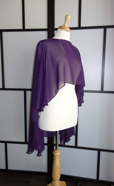 Chiffon Multi Purpose Shoulder Shawl Shrug in 3 Colors - TulleLux Bridal Crowns &  Accessories 