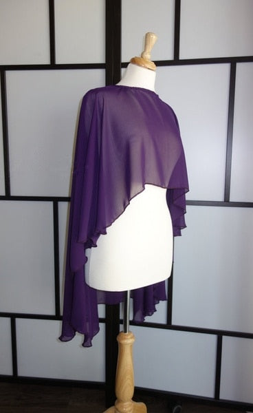 Load image into Gallery viewer, Chiffon Multi Purpose Shoulder Shawl Shrug in 3 Colors - TulleLux Bridal Crowns &amp;amp;  Accessories 
