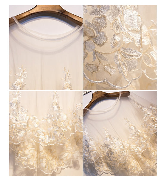 White Lace Shrug Flower Shawl Wrap Wedding Bridal Shoulder Shawl - TulleLux Bridal Crowns &  Accessories 