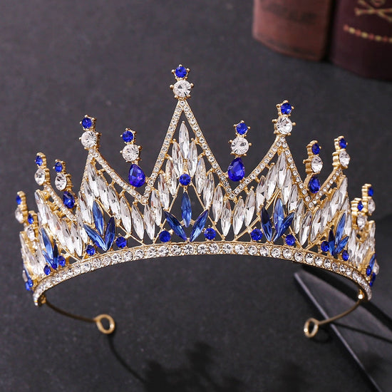 Vintage Baroque Crystal Tiara Crown Bridal Wedding Accessory