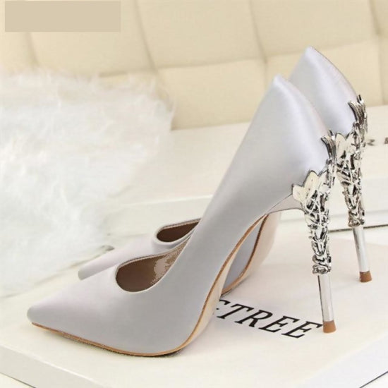 Load image into Gallery viewer, Decorative Ornate High Heel Pumps in Various Colors - TulleLux Bridal Crowns &amp;amp;  Accessories 
