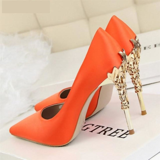 Load image into Gallery viewer, Decorative Ornate High Heel Pumps in Various Colors - TulleLux Bridal Crowns &amp;amp;  Accessories 
