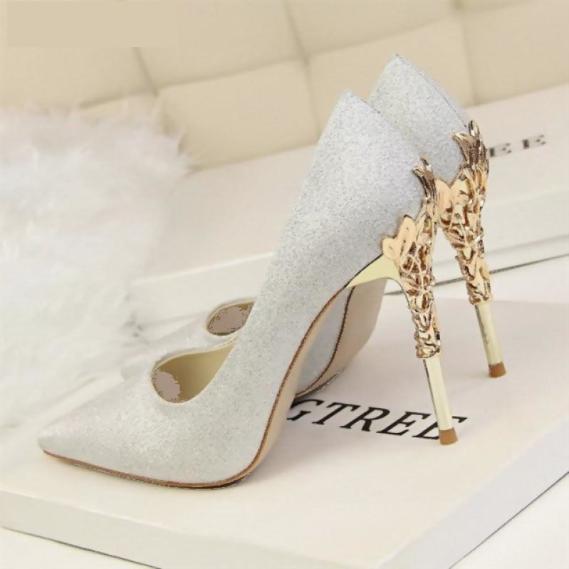 
                      
                        Decorative Ornate High Heel Pumps in Various Colors - TulleLux Bridal Crowns &  Accessories 
                      
                    