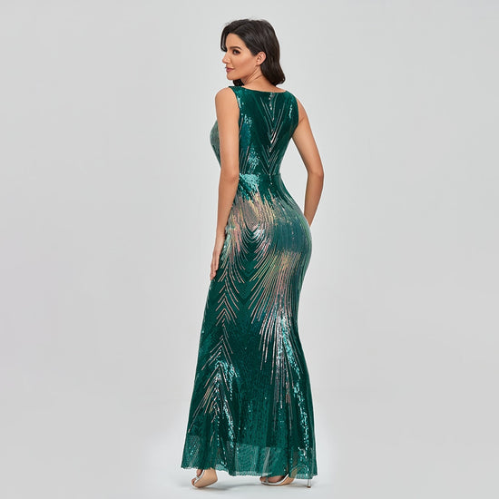 Load image into Gallery viewer, Shinning Sequin Mermaid  Fitted Party Gown - 2 Styles
