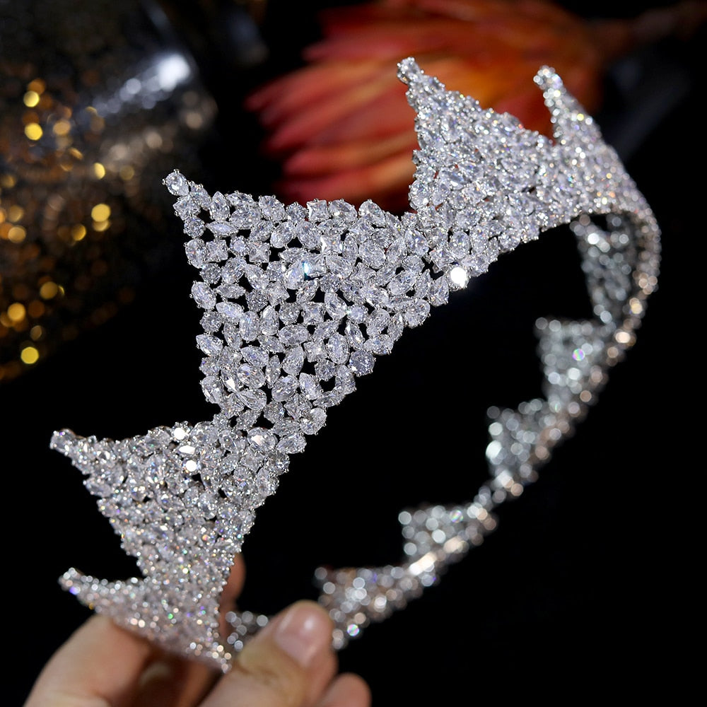 Tiara Crystal Crown Bridal Wedding Hair Accessories - TulleLux Bridal Crowns &  Accessories 