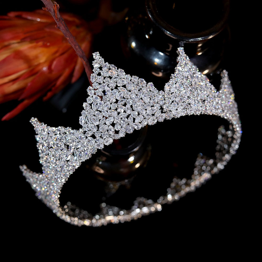 Tiara Crystal Crown Bridal Wedding Hair Accessories - TulleLux Bridal Crowns &  Accessories 