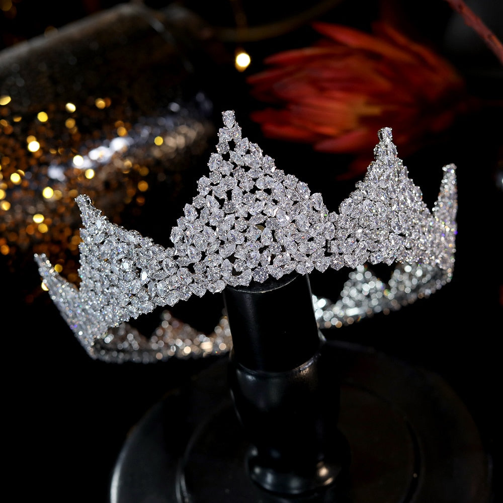
                      
                        Tiara Crystal Crown Bridal Wedding Hair Accessories - TulleLux Bridal Crowns &  Accessories 
                      
                    