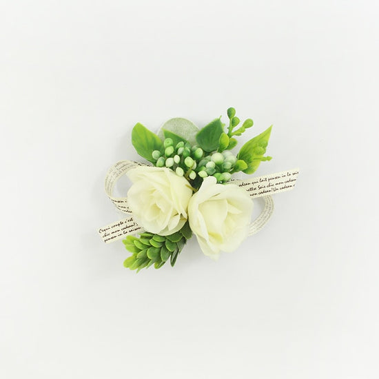 Load image into Gallery viewer, Wedding Bridesmaids Bracelet Silk Flower Wrist Corsage Bracelets - TulleLux Bridal Crowns &amp;amp;  Accessories 
